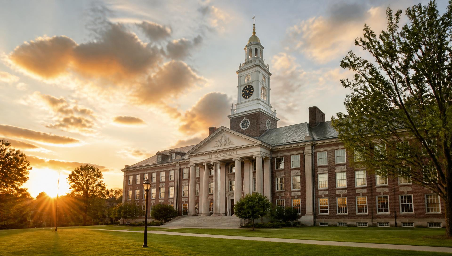 Southern Methodist University campus at golden hour